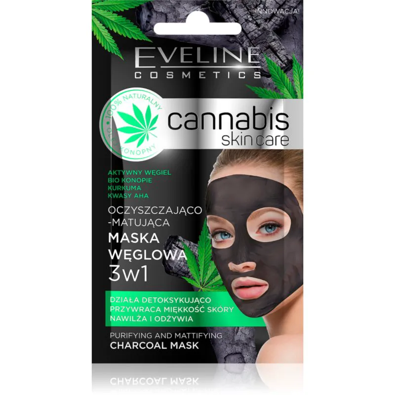 Eveline Cosmetics Cannabis καθαριστική μάσκα προσώπου με πηλό 7 ml