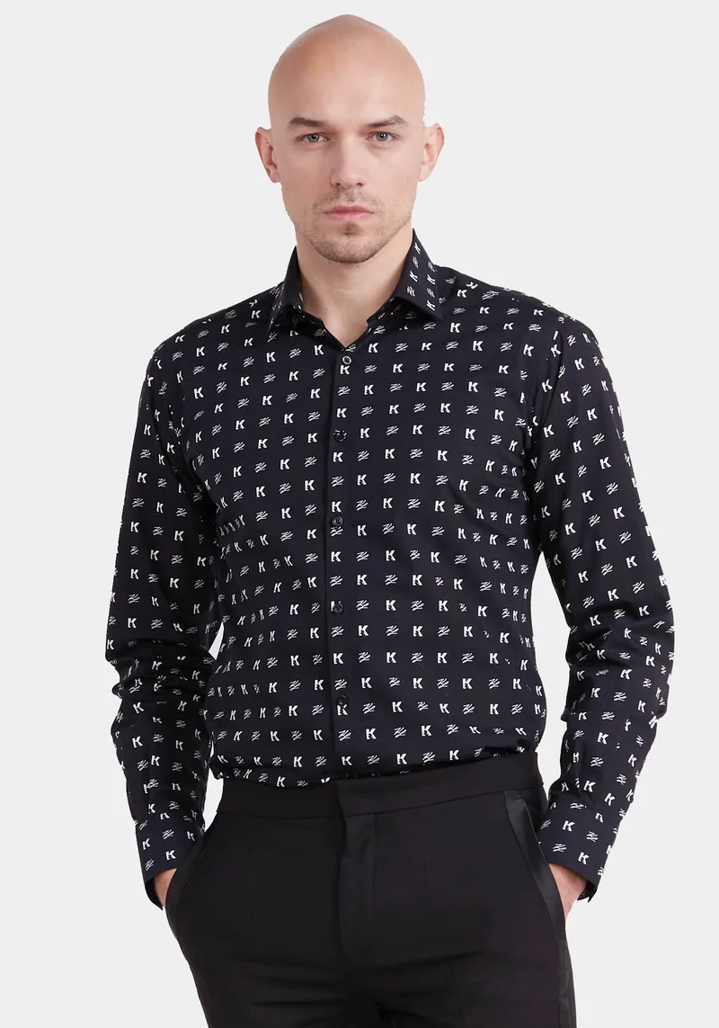 Karl Lagerfeld Πουκάμισο της σειράς Logo - 605003 532606 991 Black