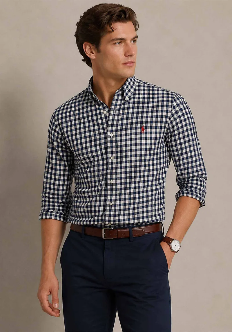 Polo Ralph Lauren Πουκάμισο Check - 710577539 008 Blue White