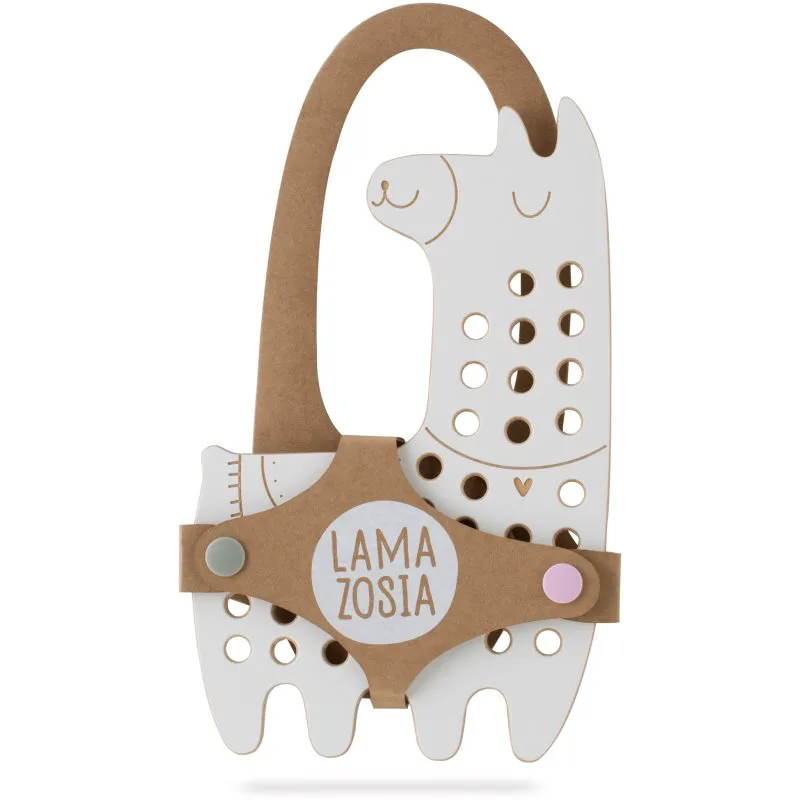 Milin Big Wooden Lacing Toy Lama Lily παιχνίδι δραστηριοτήτων 20,5 cm x 13 cm x 0,7 cm 1 τμχ