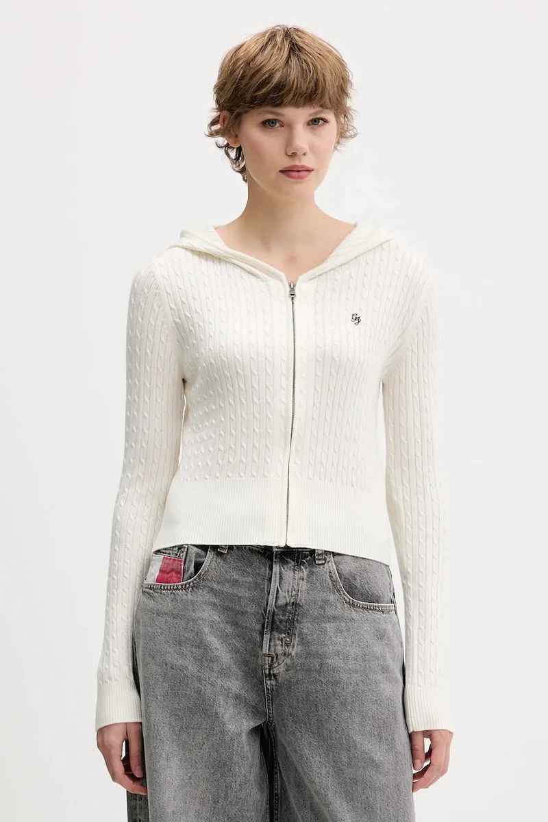 Ζακέτα με μείγμα μετάξι Guess Jeans