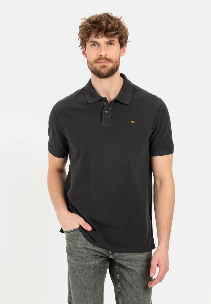 Camel Active Ανδρική Κοντομάνικη Polo Μπλούζα 409965-3P00-88 Μαύρο