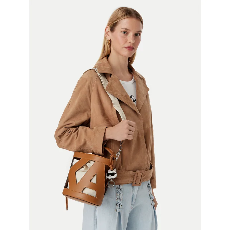 Τσάντα KARL LAGERFELD B3W30142 Κρεμ