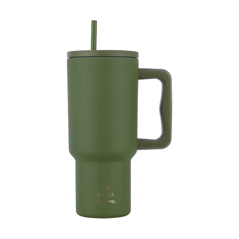 ESTIA ΘΕΡΜΟΣ STRAW TUMBLER XL SAVE THE AEGEAN 900ml FOREST SPIRIT