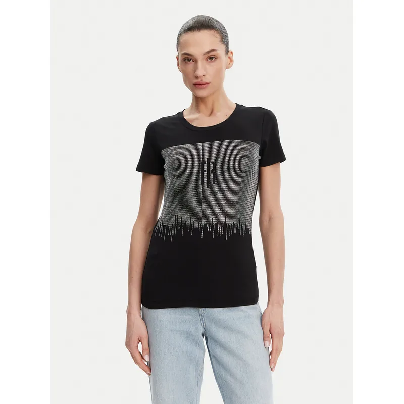 Fracomina T-Shirt FP25ST3002J449N4 Μαύρο Regular Fit