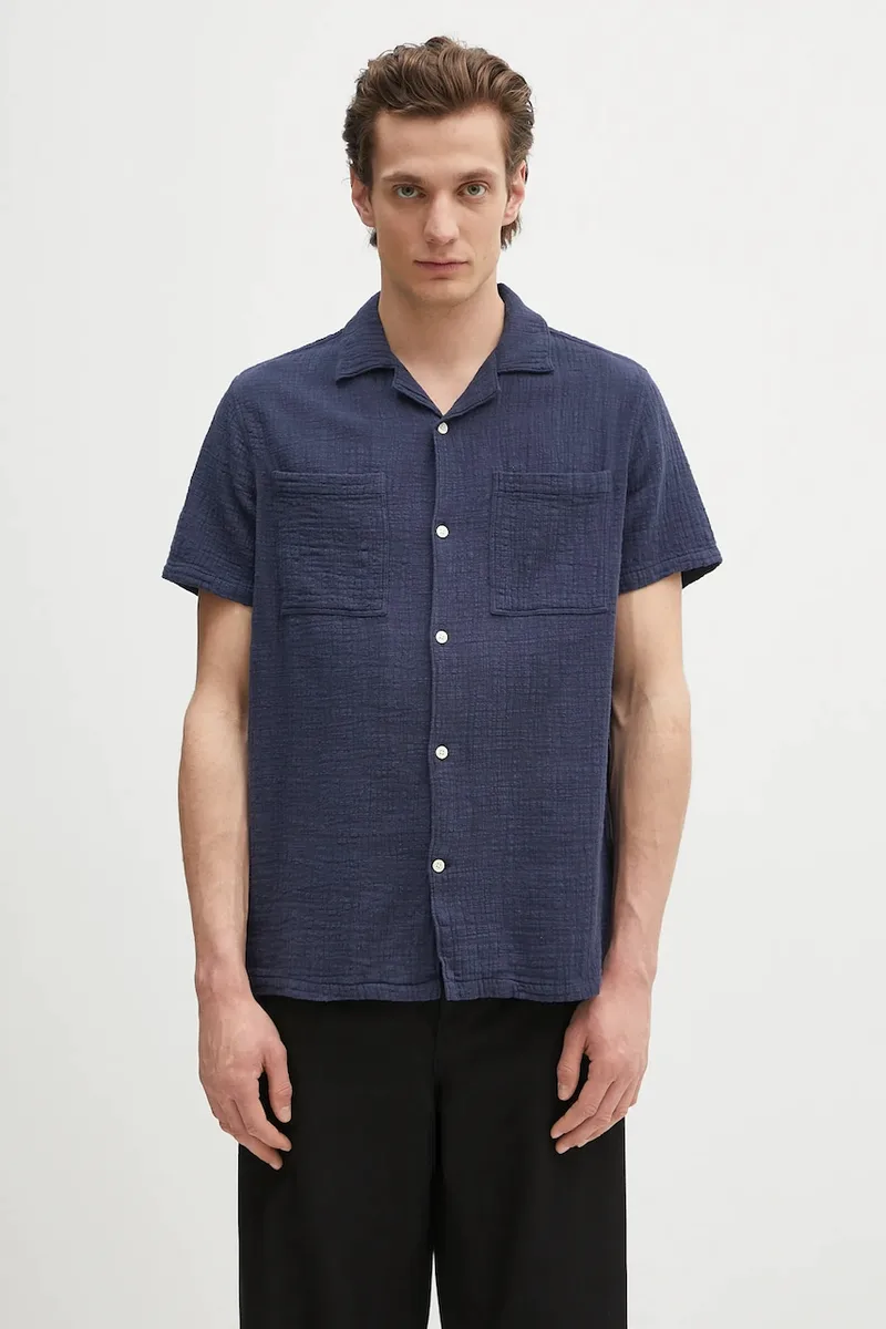 Βαμβακερό πουκάμισο Barbour Barbour Benson Textured Relaxed Fit S/S Shirt