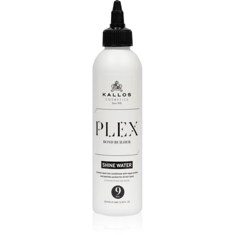 Kallos Plex Shine Water αναγεννητική θεραπεία για κατεστραμμένα μαλλιά 200 ml