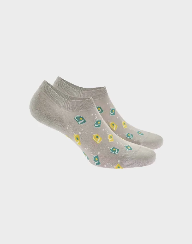 WALK ΑΝΔΡΙΚΕΣ SNEAKER ΚΑΛΤΣΕΣ BAMBOO ΜΕ ΣΧΕΔΙΟ W325-11-13/ΓΚΡΙ ΑΝΟΙΚΤΟ LightGray