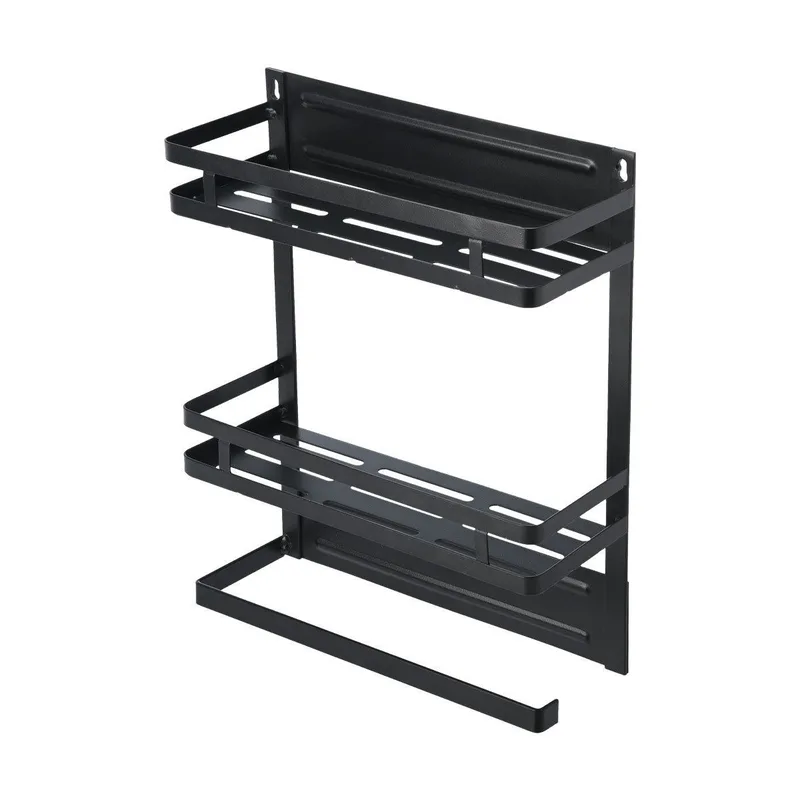 Estia Ραφιέρα Κουζίνας Μεταλλική Διώροφη 30X11X37Cm Με Βάση Για Ρολό Κουζίνας