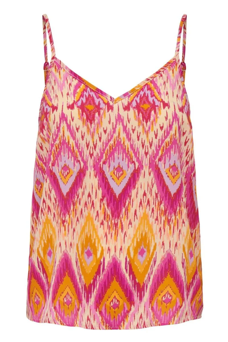Top Only Onlalma Life Poly Tie Singlet 15256817-Raspberry Rose-418 Diamon Γυναικείο