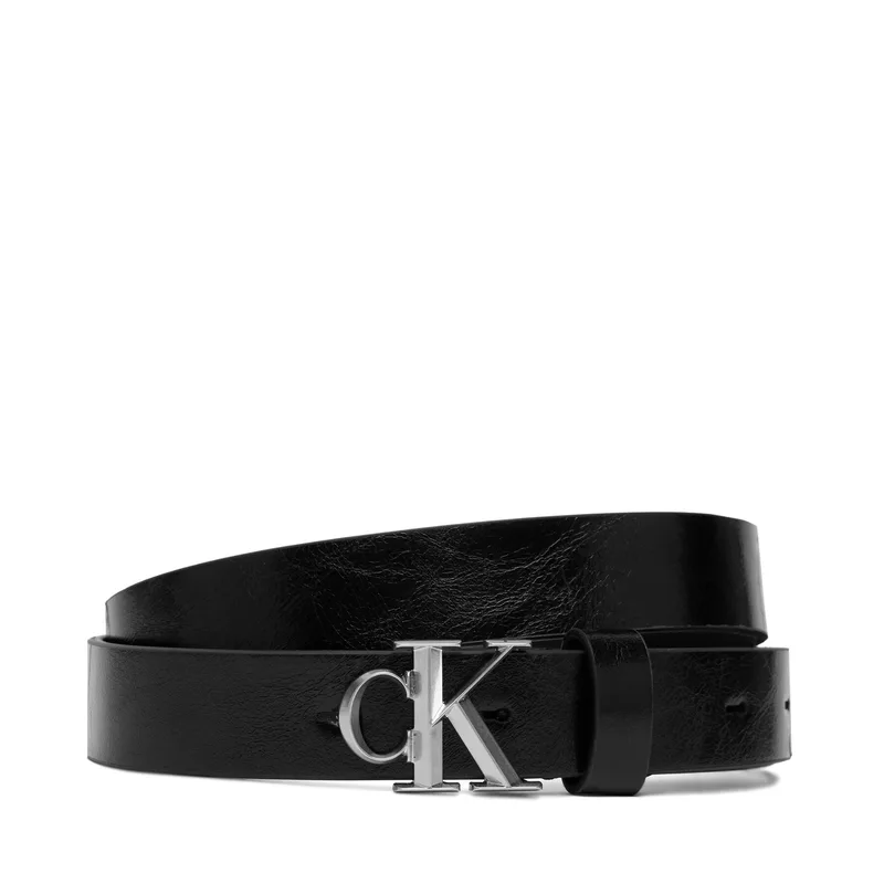 Ζώνη Calvin Klein Ck Buckle Glossy Strap 25M LV04F7122G Μαύρο