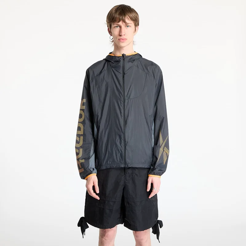 Μπουφάν Reebok Wind Run Jacket Washed Black/ Grey 3 XL