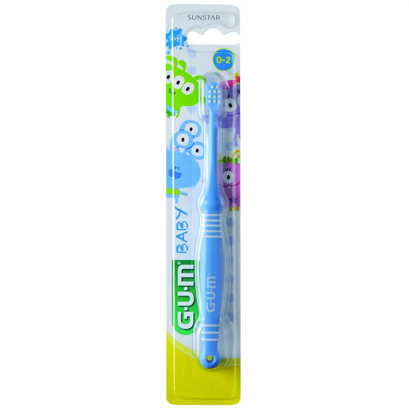 Gum Baby 0-2 Years Soft Toothbrush Βρεφική Οδοντόβουρτσα με Μαλακές Τρίχες & Μικρή Κεφαλή για Ευκολία στη Χρήση 1 Τεμάχιο - Γαλάζιο