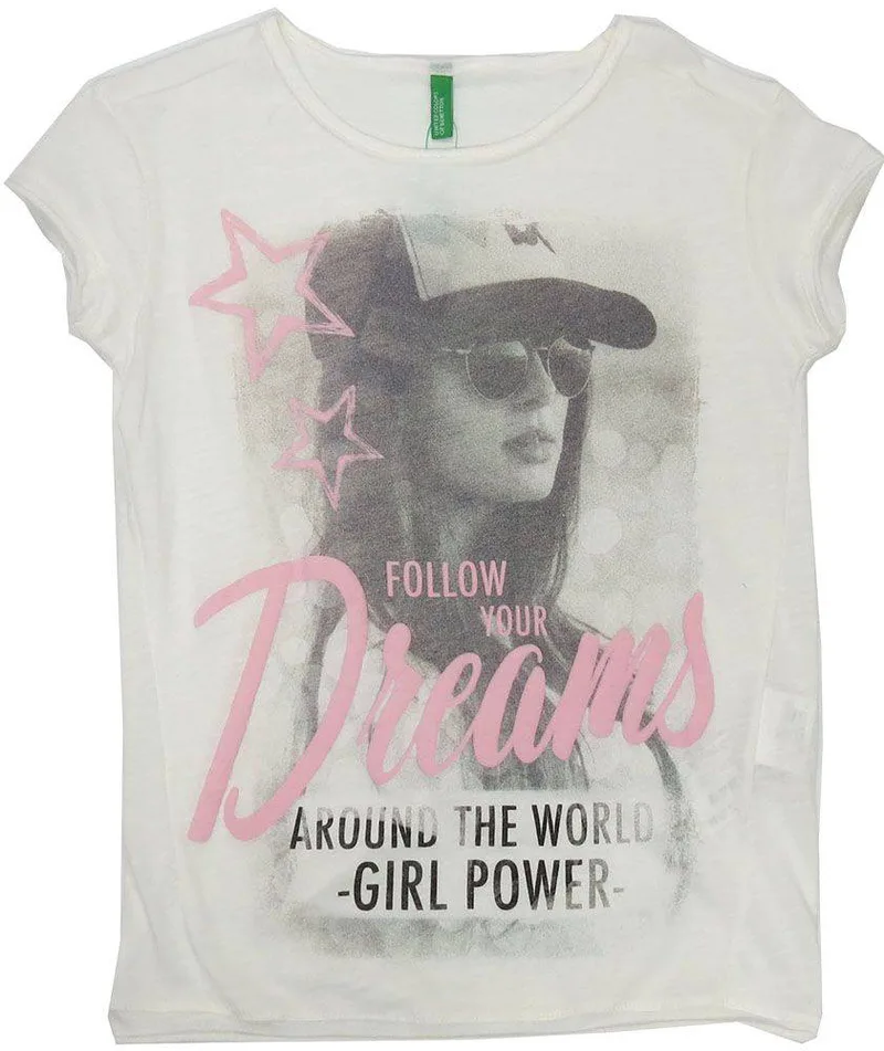T-SHIRT BENETTON CHEERLEADERS ΛΕΥΚΟ ΜΕΛΑΝΖΕ (90 CM)-(2 ΕΤΩΝ)