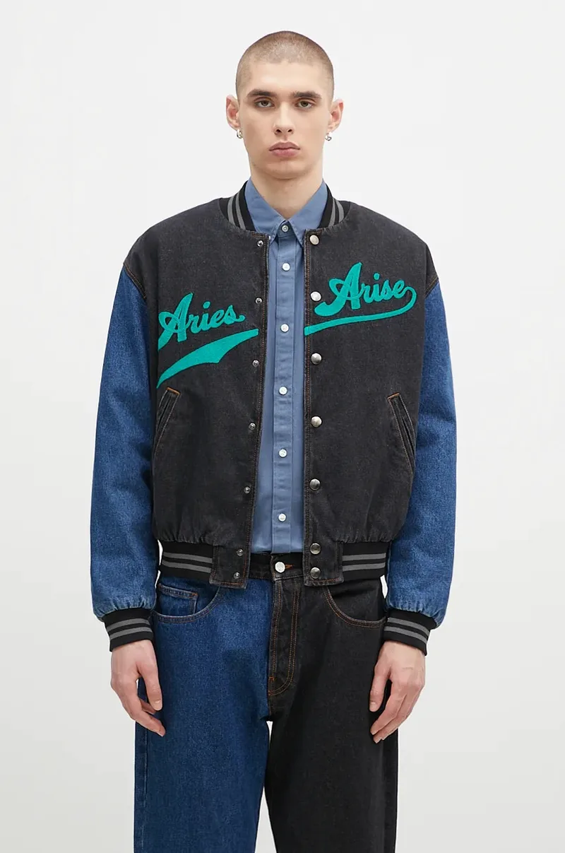 Τζιν μπουφάν bomber Aries Varsity Denim Jacket