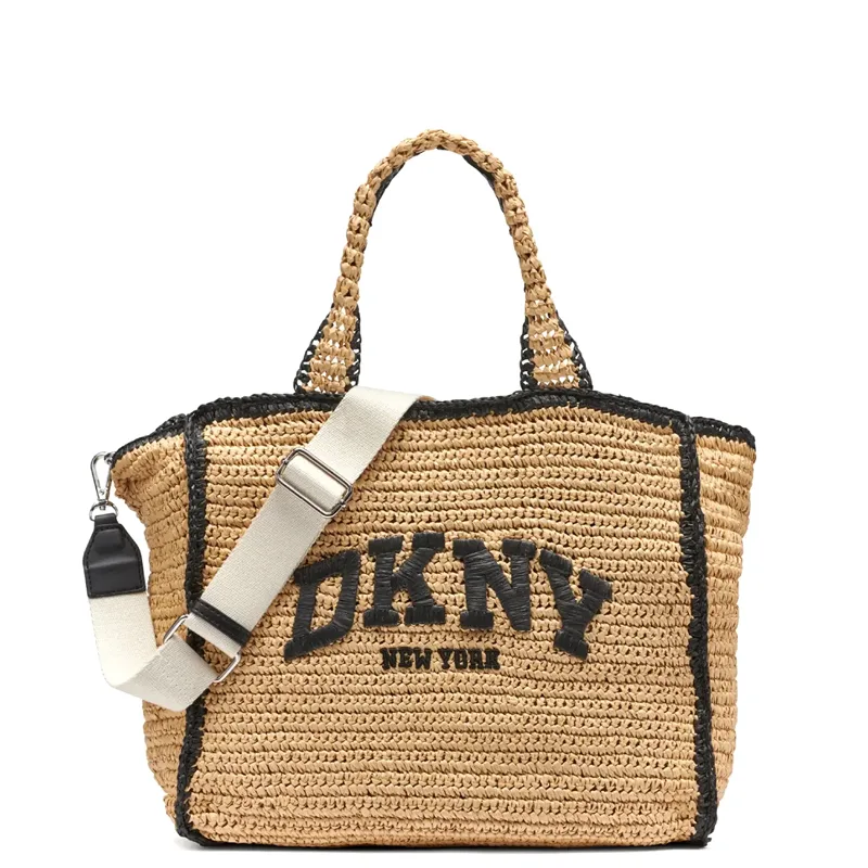 DKNY ΓΥΝΑΙΚΕΙΑ TOTE HANDBAG HADLEE R61AYR57 M1K6 NATURAL/BLACK