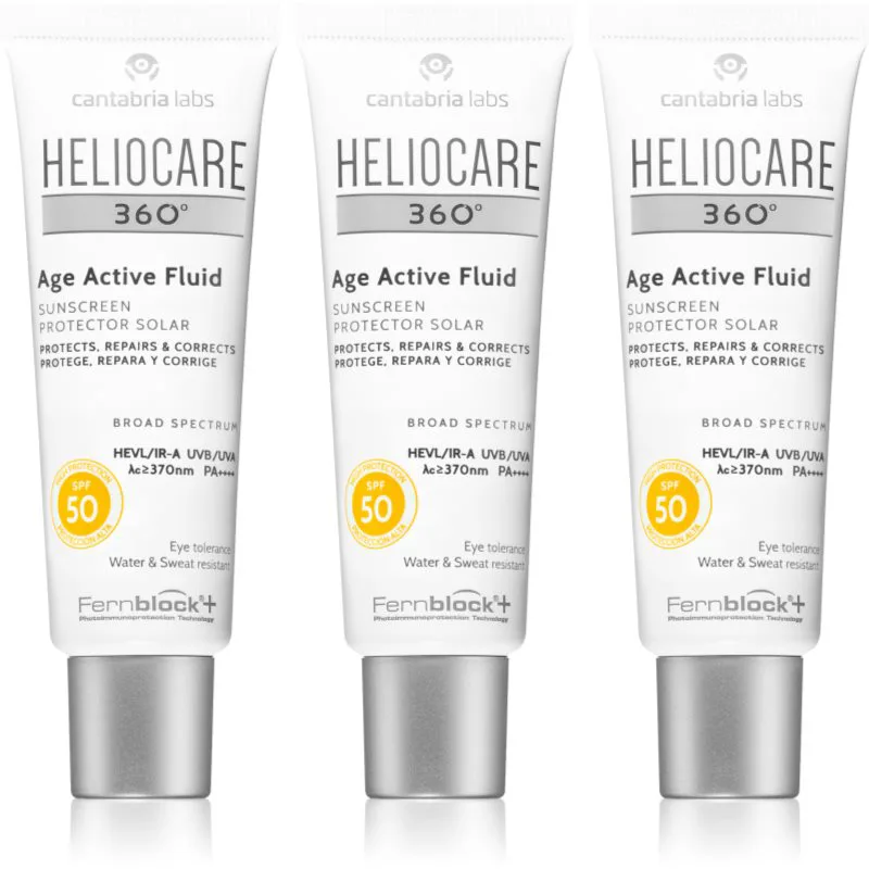 Heliocare 360° Age Active Fluid αντηλιακό γαλάκτωμα ενάντια στη γήρανση SPF 50+