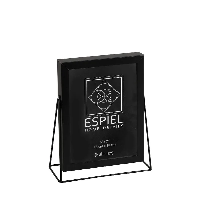 Κορνίζα Μεταλλική Μαύρη ESPIEL 10x15εκ. FAM516 (Υλικό: Μεταλλικό, Χρώμα: Μαύρο) - ESPIEL - FAM516