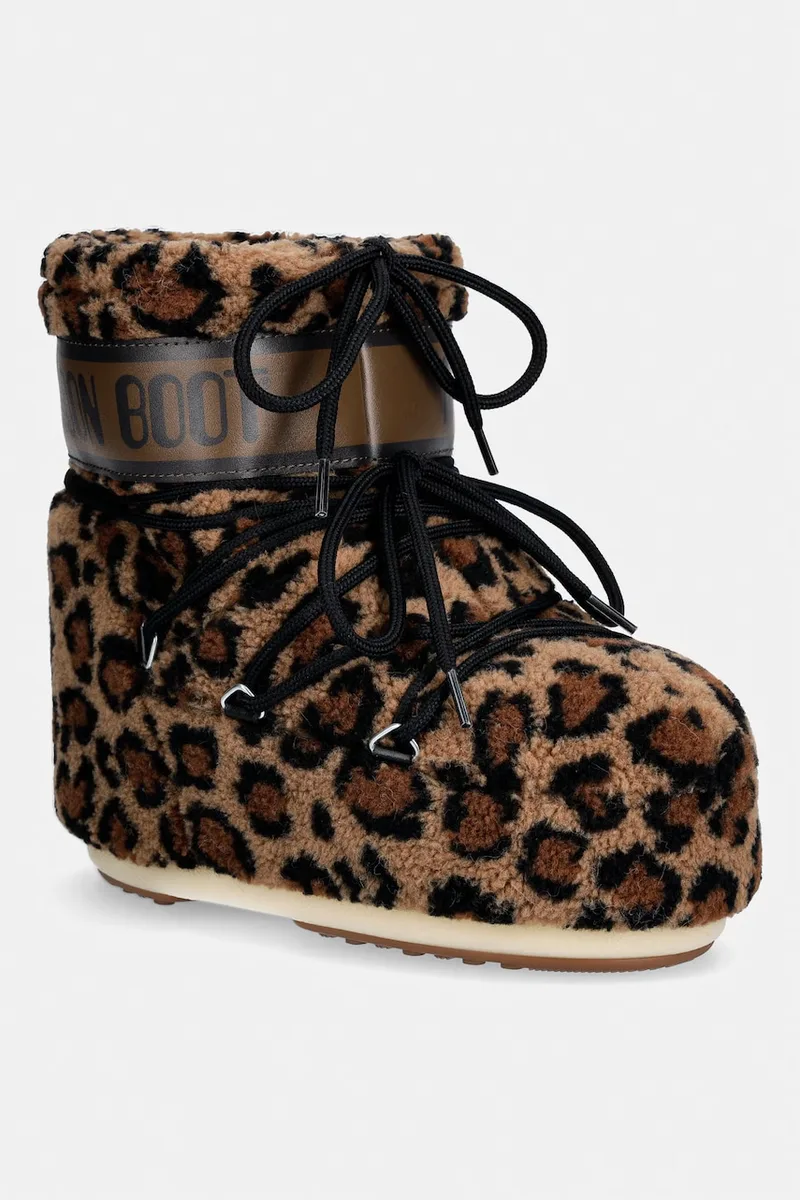 Moon Boot MB ICON LOW FLEECE LEOPARD μπότες χιονιού Γυναικεία