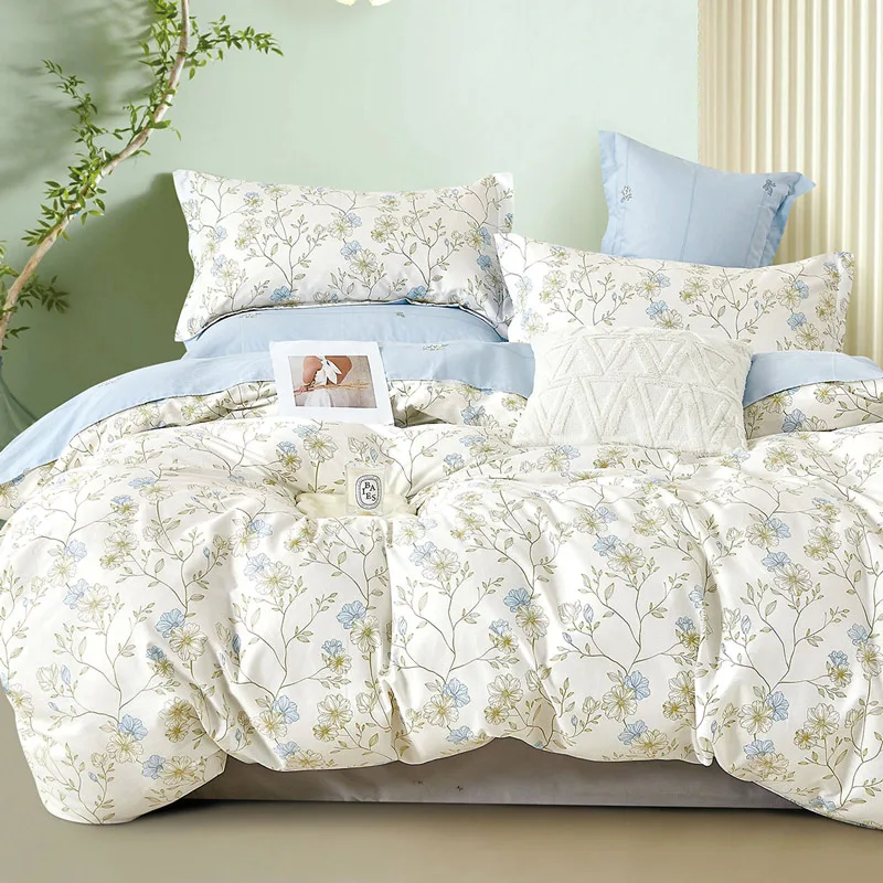 Σεντόνια Υπέρδιπλα Με Λάστιχο Σετ Beauty Home Amelia 12130 Blue 165x200+30, 230x260