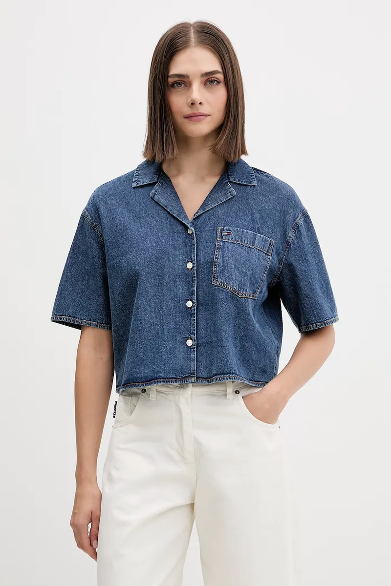 Tommy Jeans πουκάμισο γυναικείο ντένιμ