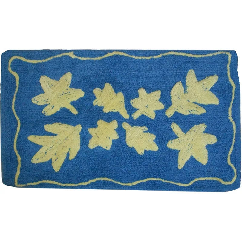 Πατάκι Μπάνιου 50x85 Dimcol Leaves Blue 50x85 50x85
