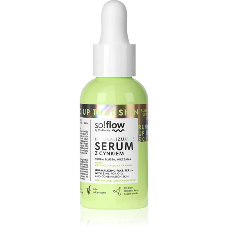 so!flow Normalizing Face Serum With Zinc ορός προσώπου με ψευδάργυρο 30 ml