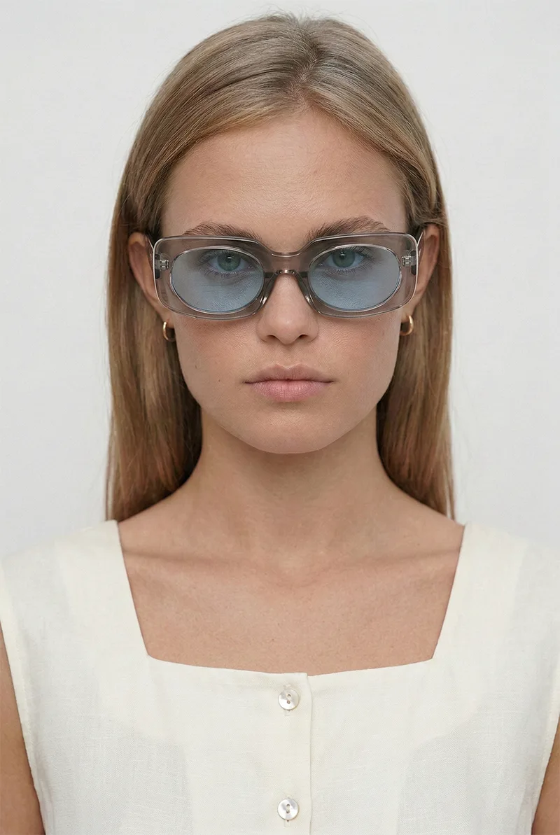 Γυαλιά Ηλίου Rectangular Bold Frame - Γκρι