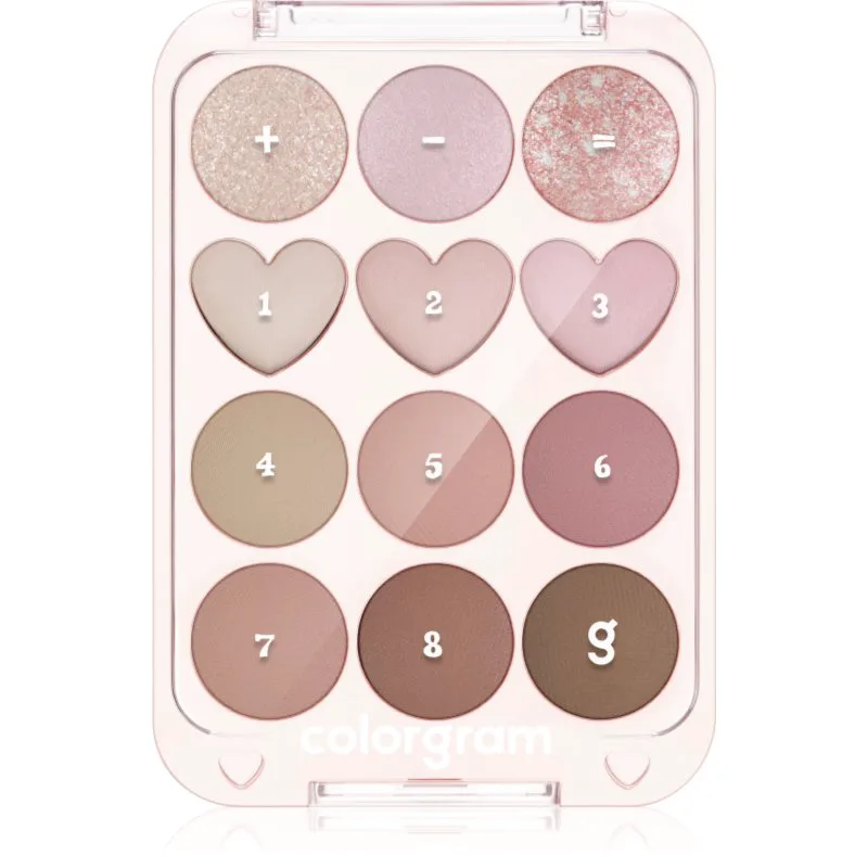 Colorgram Pin Point Eyeshadow Palette Παλέτα σκιών για τα μάτια για τέλεια εμφάνιση απόχρωση 02 Pink+Mauve 9.9 γρ