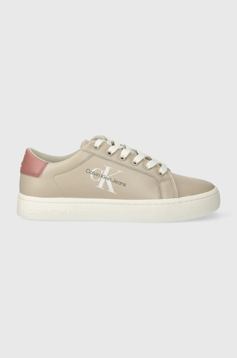 Δερμάτινα sneakers Calvin Klein Jeans CLASSIC CUPSOLE LACEUP LTH WN CLASSIC CUPSOLE LACE UP