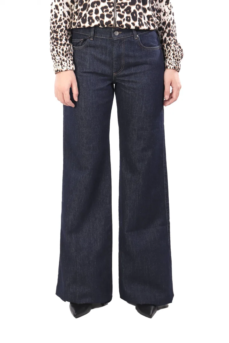 MARELLA ΠΑΝΤΕΛΟΝΙ JEANS WLEG ΣΚΟΥΡΟ ΜΠΛΕ