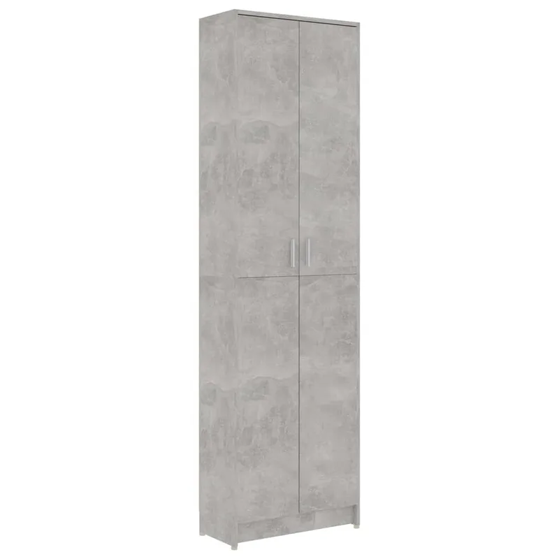 vidaXL Ντουλάπα Διαδρόμου Γκρι Σκυροδέματος 55x25x189 εκ. Επεξ. Ξύλο