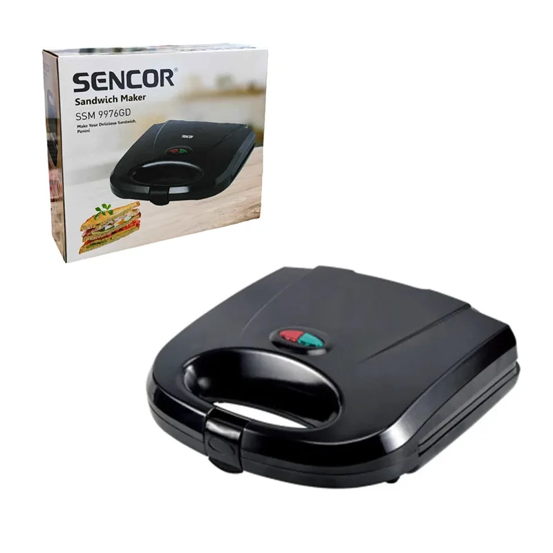 Sencor Τοστιέρα για 2 Τοστ 900W Μαύρη