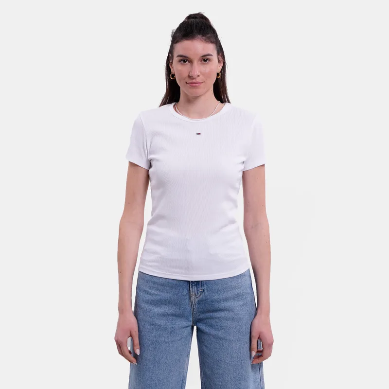 Tommy Jeans Slim Essential Rib Γυναικείο T-shirt (9000182821_1539)
