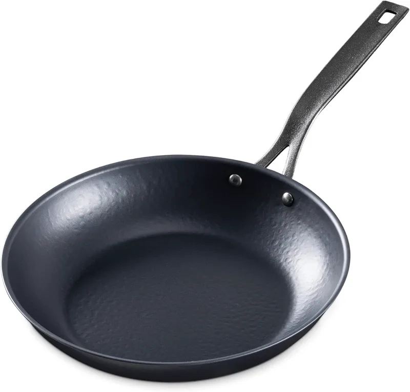 Navaris Carbon Steel Pan - Αντικολλητικό Τηγάνι από Ανθρακούχο Ατσάλι / Αλουμίνιο / Χυτοσίδηρο και Ανοξείδωτο Ατσάλι - 28cm - Black (56164.01)