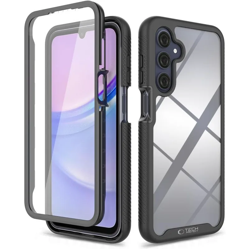 Θήκη Samsung Galaxy A17 / A26 / A16 Tech-Protect Defense360 Διάφανη Full Body 360° - Black (5906302371716)