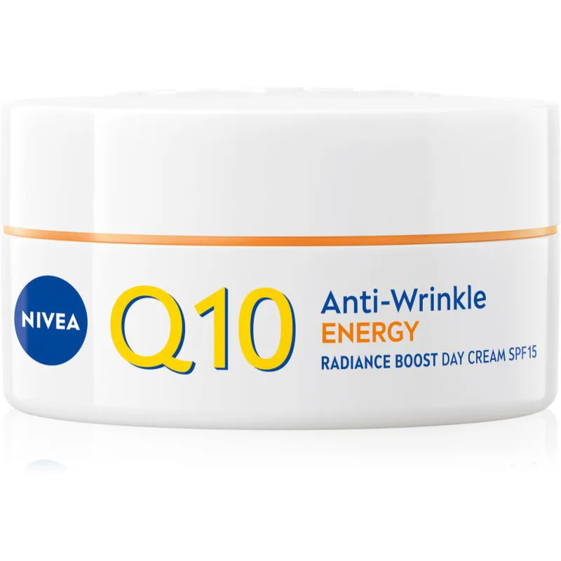 NIVEA Q10 Anti-Wrinkle Energy ενεργοποιητική κρέμα ημέρας ενάντια στις ρυτίδες SPF 15 50 ml