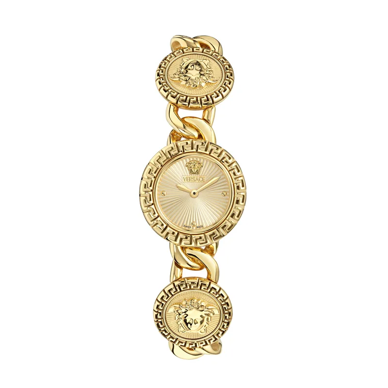 VERSACE LA GRECA STUD ICON Χρυσό Stainless Steel Bracelet VE0Q00425