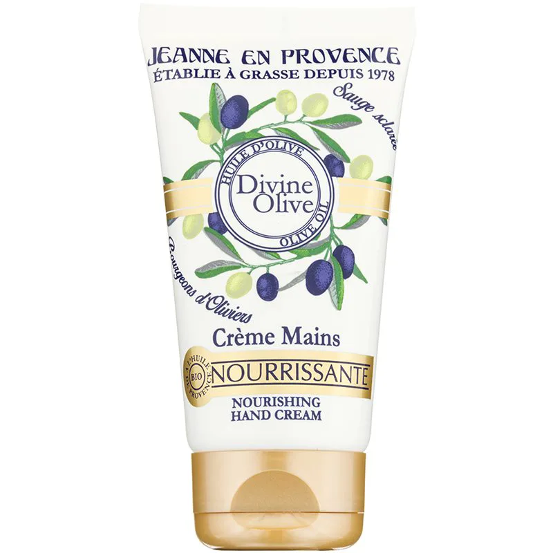 Jeanne en Provence Divine Olive κρέμα για τα χέρια με θρεπτικό αποτέλεσμα 75 μλ