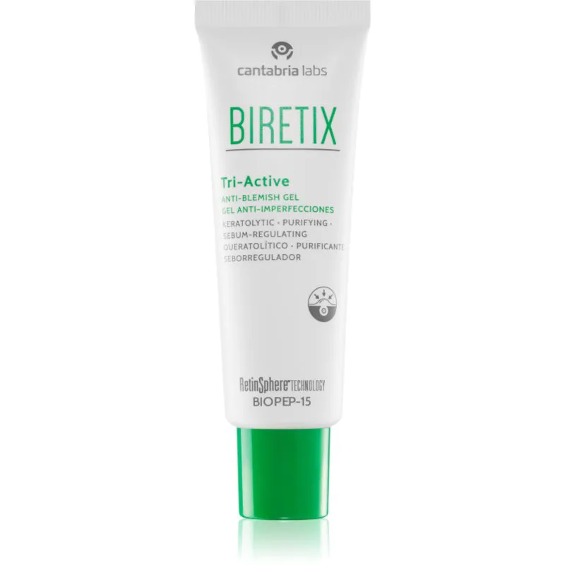 Biretix Treat Tri Active Gel τοπικό τζελ για ακμή για ρύθμιση του σμήγματος 50 ml