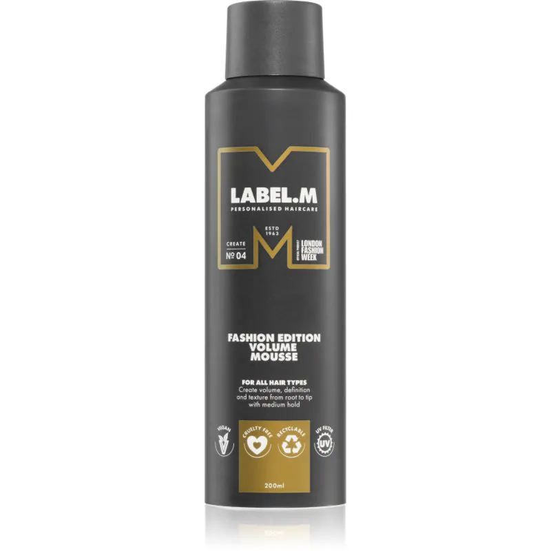 label.m Fashion Edition πολυτελής διογκωτικός αφρός για όλους τους τύπους μαλλιών 200 ml