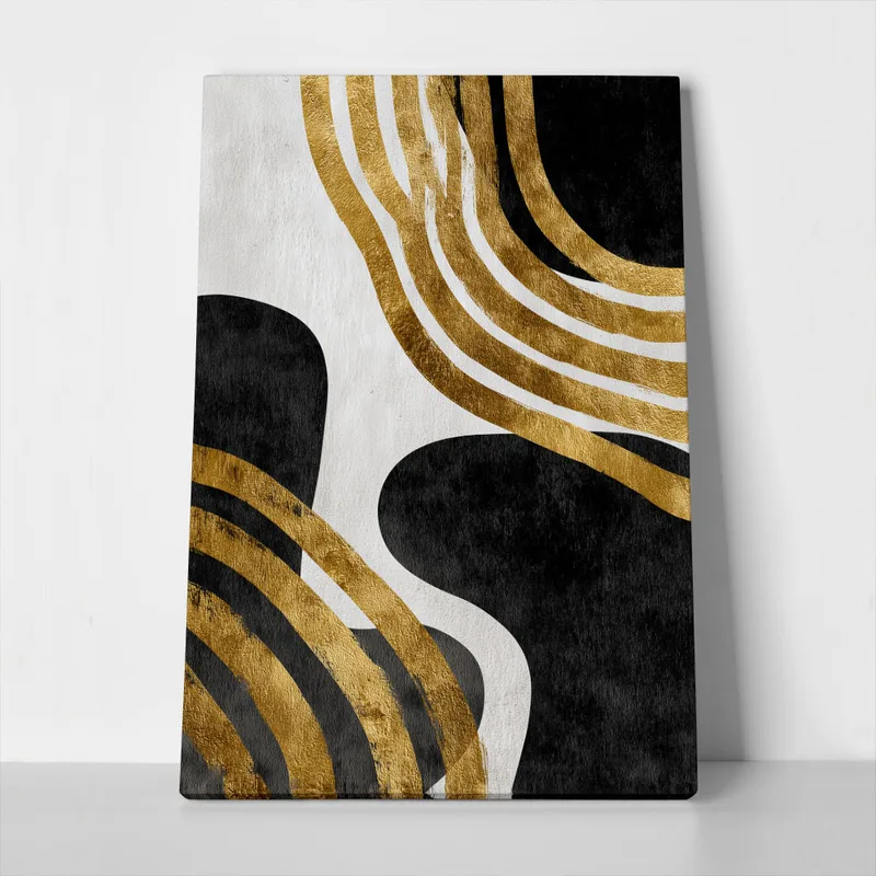 Πίνακας σε Καμβά BOHO LUXURY WAVES AND SHAPES 2