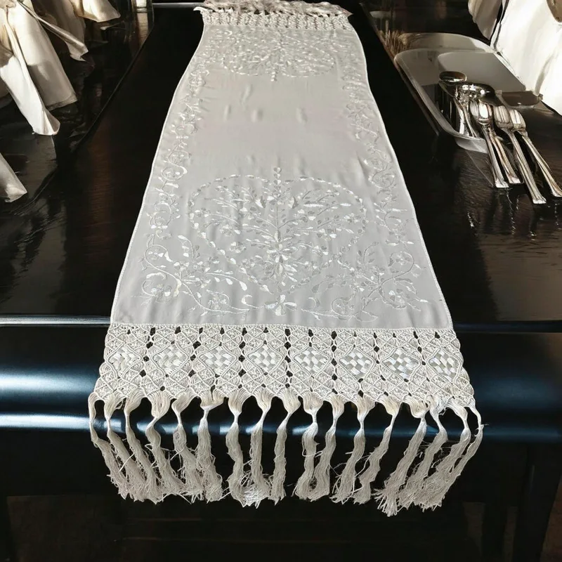 ΤΡΑΒΕΡΣΑ CREPE SILK ΜΕ ΚΕΝΤΗΜΑ ΧΕΙΡΟΣ HEART 50Χ150 LINEAHOME