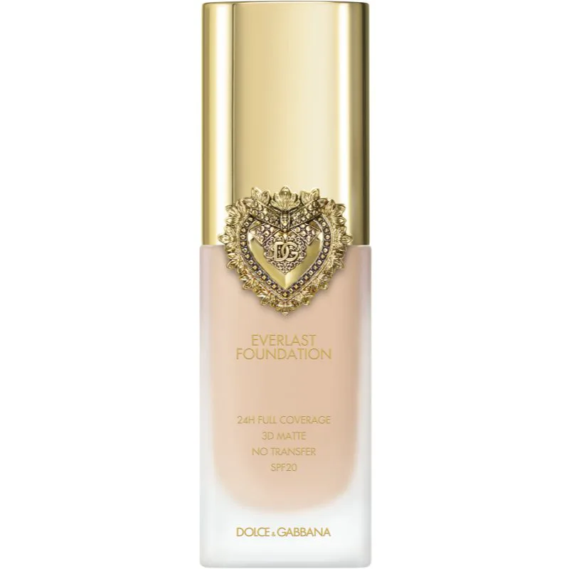 Dolce&Gabbana Flawless Everlast Foundation εντατικά καλυπτικό μακιγιάζ μακράς διαρκείας SPF 20 απόχρωση 07N Light 27 ml