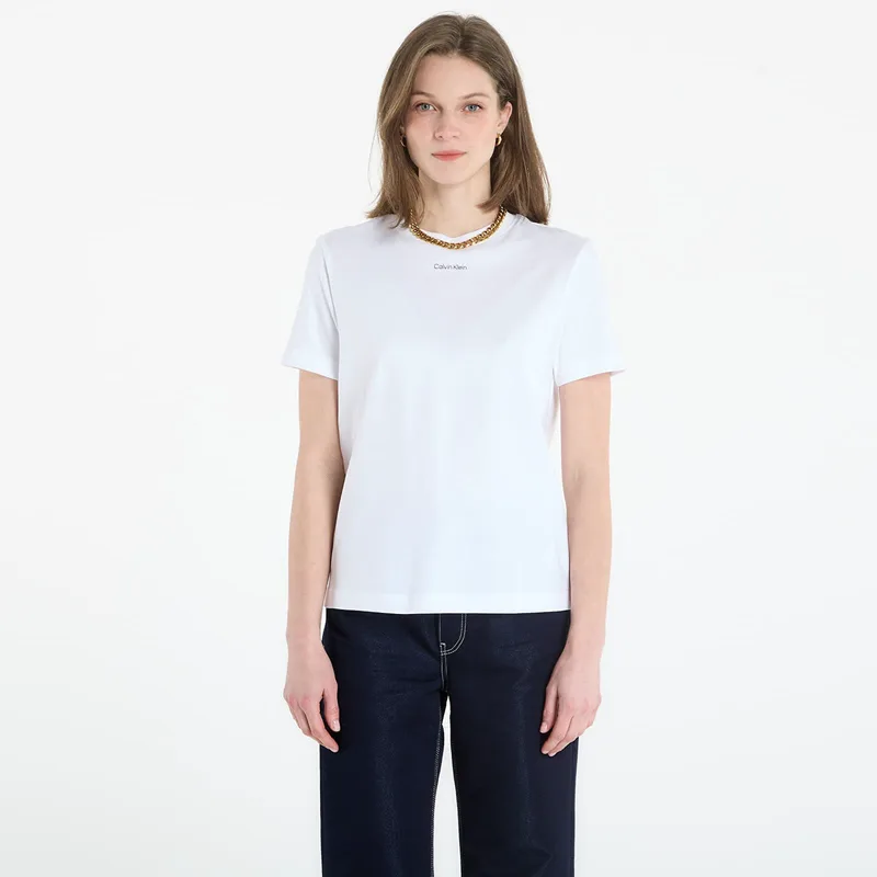 T-shirt Calvin Klein Ss 20S Classic Logo Tee Bright White XS