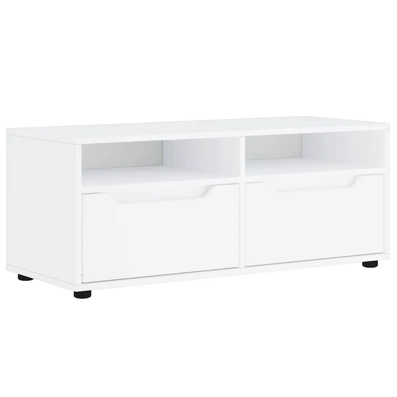 vidaXL Έπιπλο Τηλεόρασης VISNES Λευκό 100x40x38 εκ. από Τεχνητό Ξύλο
