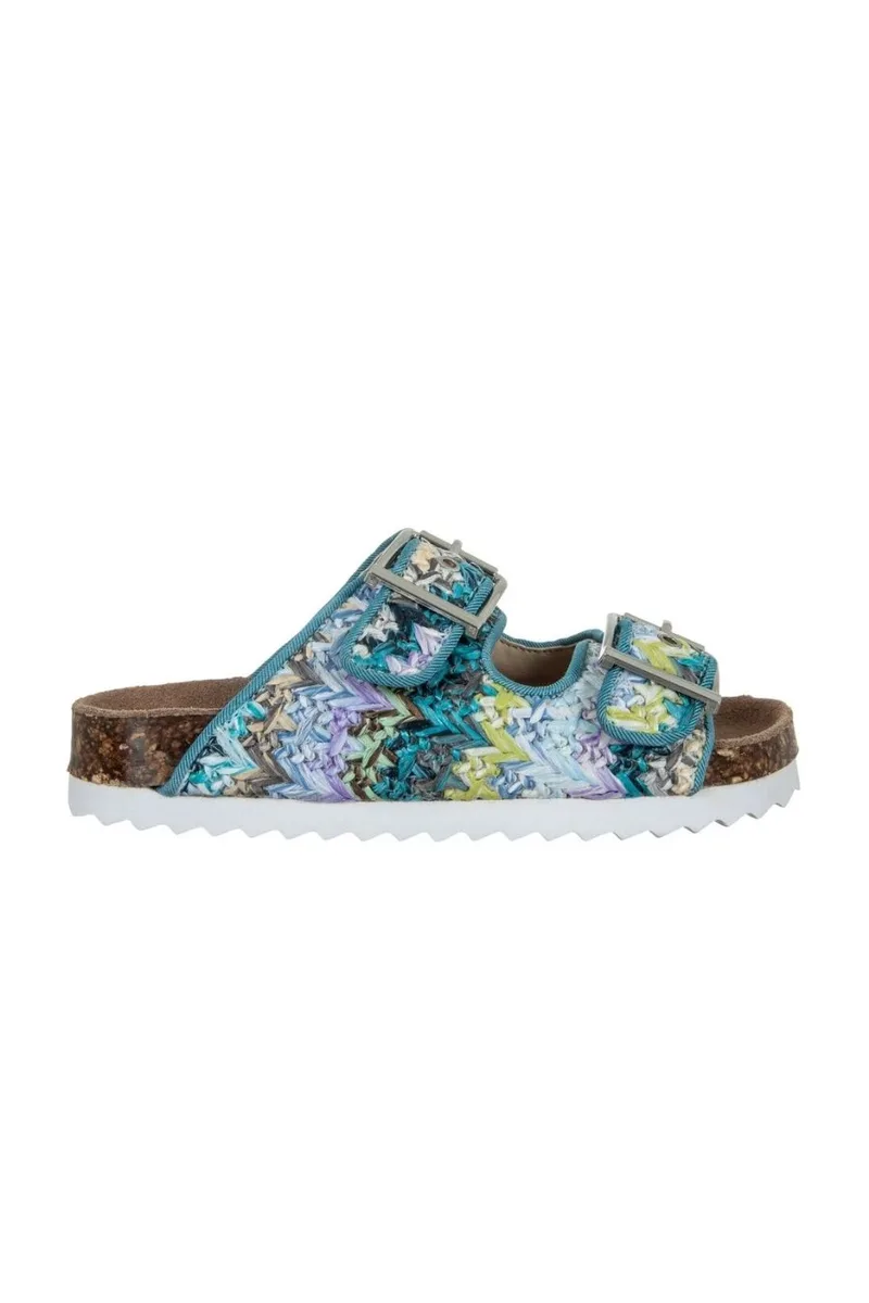 COLORS OF CALIFORNIA Σανδάλια - Πέδιλα Raffia Sandal Two Buckles - -HC.2407