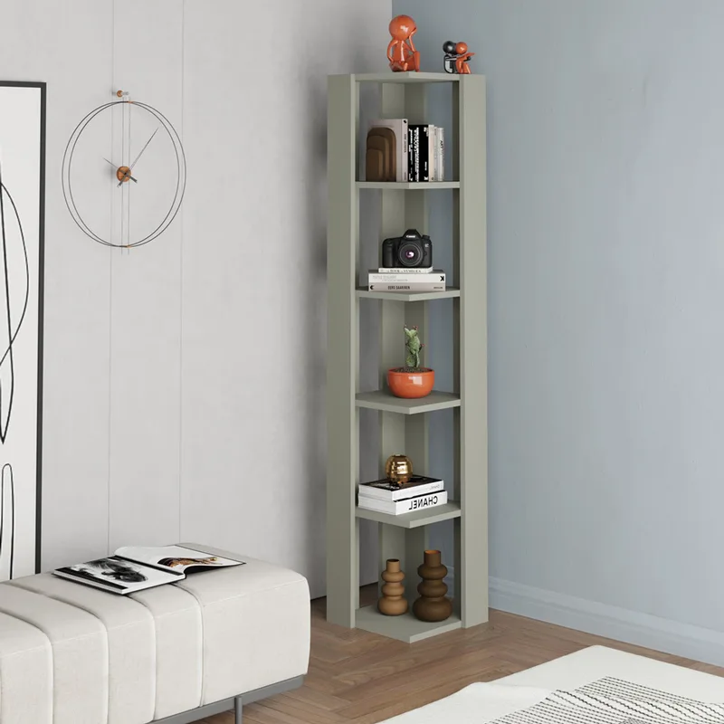 Βιβλιοθήκη Nati Corner - Ash Green 855Dte5315 (31,8x160,8x31,8 cm)