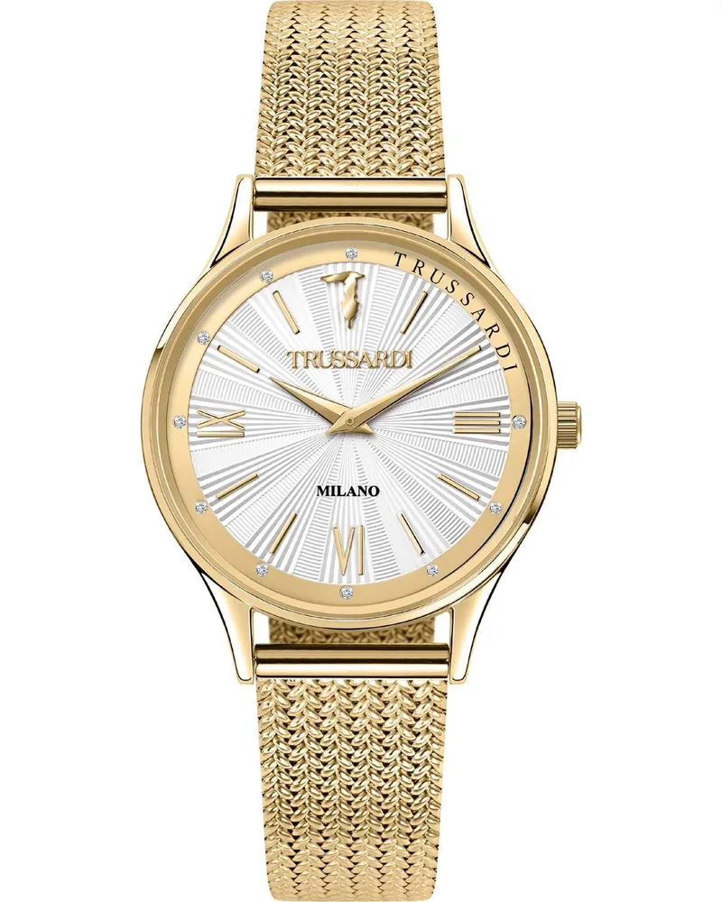 TRUSSARDI T-Star - R2453152502, Χρυσό case with Stainless Steel Bracelet