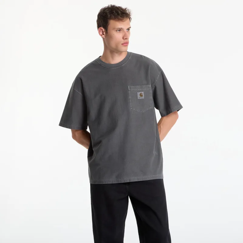 T-shirt Carhartt WIP S/S Loose Pocket T-Shirt UNISEX Black Garment Dyed XS